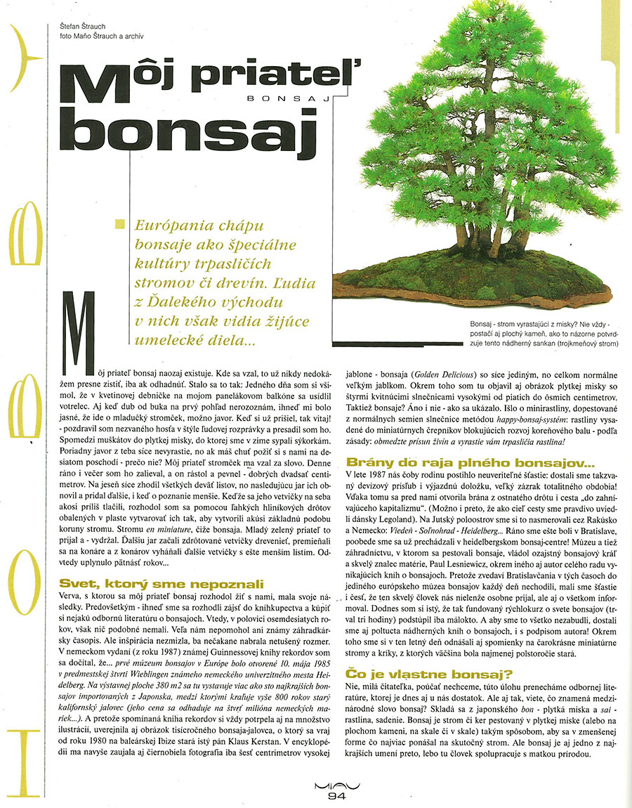 MIAU - MÔJ PRIATEĽ BONSAI